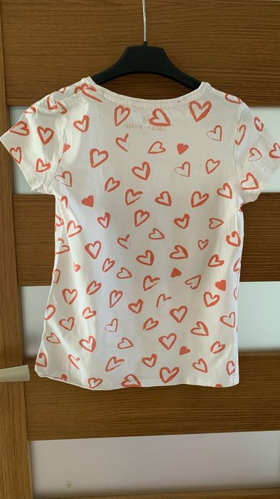 Biały t-shirt dla dziewczynki 152