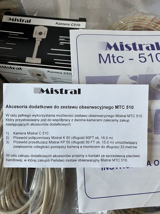 Kabel przewód przedłużka Mistral K50 do monitoringu