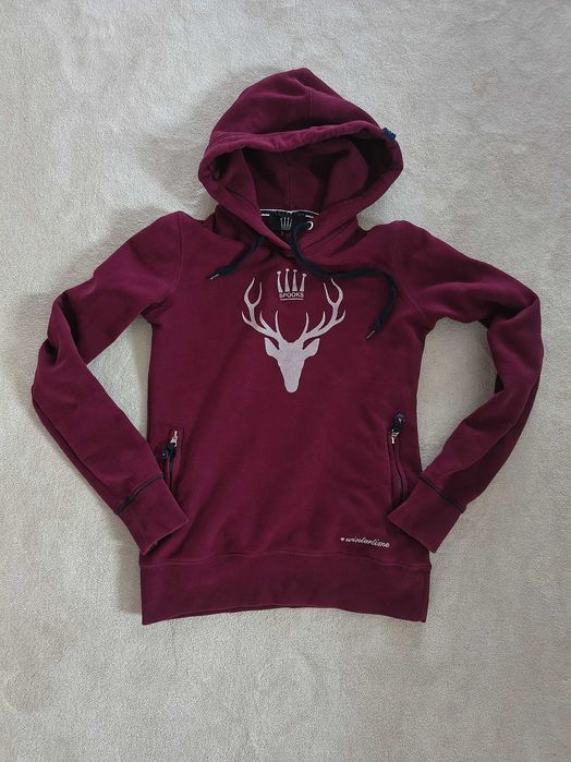 Spooks bluza z kapturem bordowa XS/S