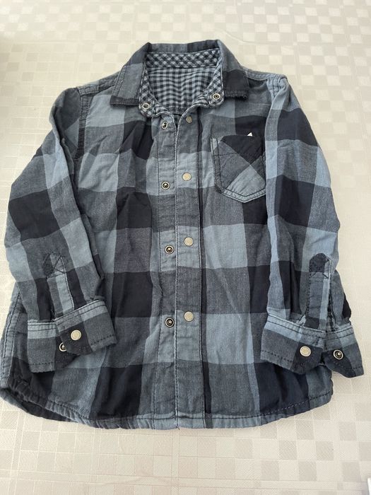 Camisa de manga comprida reversivel