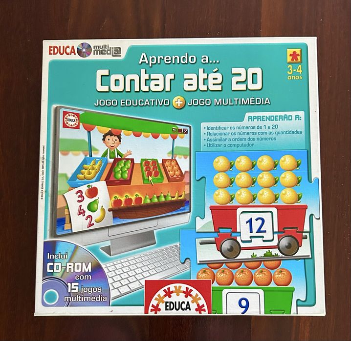 Jogo contar até 20. - 3-4 anos