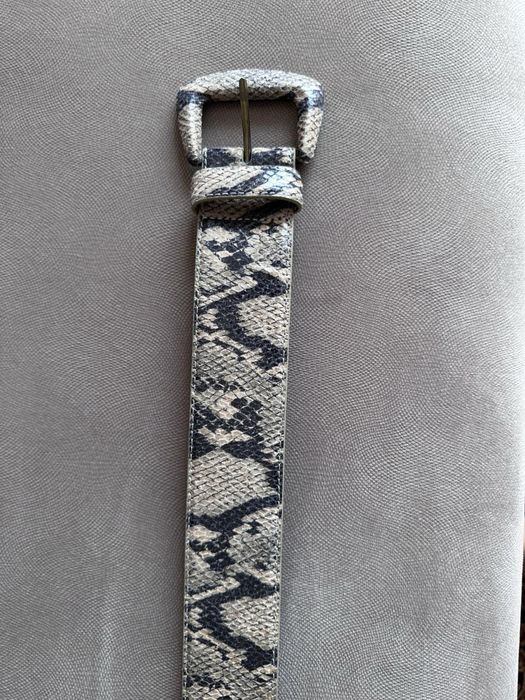 Ремінь Betsey Johnson sz m Snake print wide brown belt vintage retro