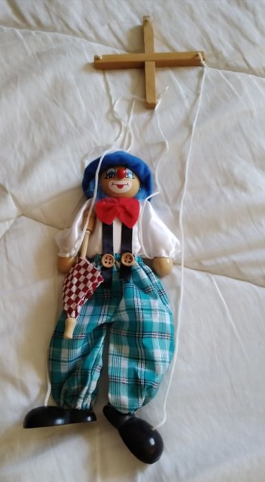 3 Marionetes de pano & madeira