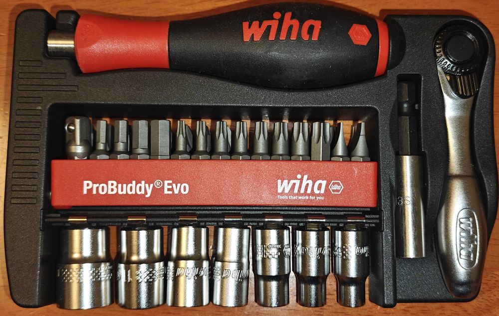 Zestaw bitów i kluczy nasadowych Wiha ProBuddy Evo 1/4