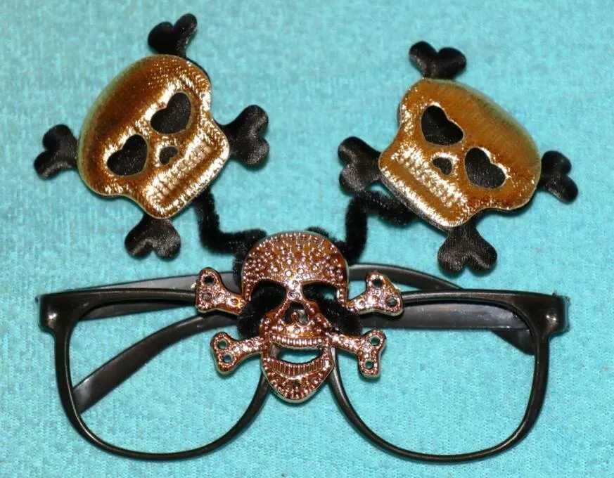 Okulary z czaszkami halloween okulary z czaszką helloween
