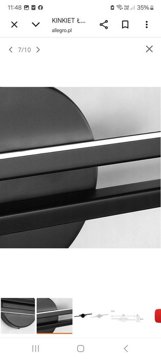 Nowoczesny kinkiet o wysokiej wodoczczelności