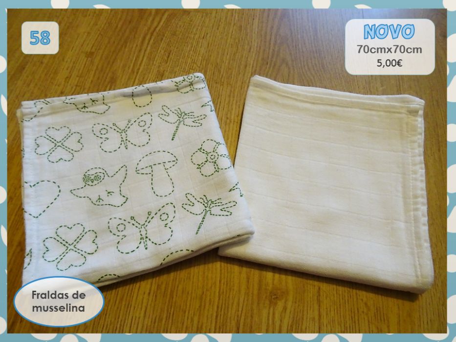 Fraldas variadas - NOVAS (oferta portes)