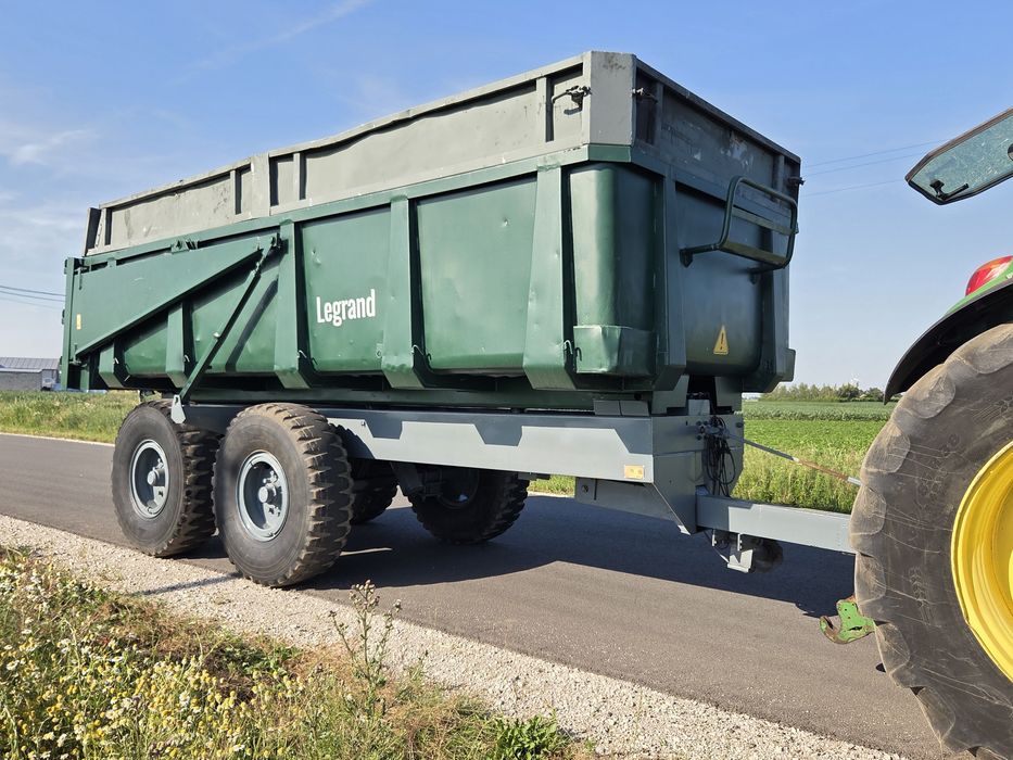 Przyczepa rolnicza tandem legrand 13 ton resor klapa automatyczna