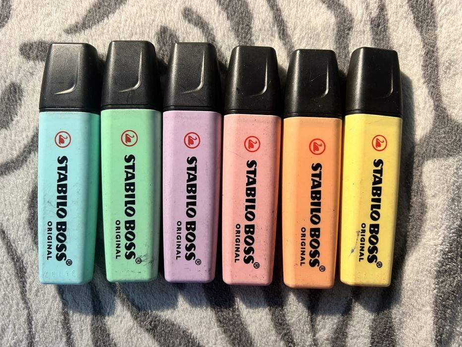 Zakreślacze stabilo boss original nowe pastelowe