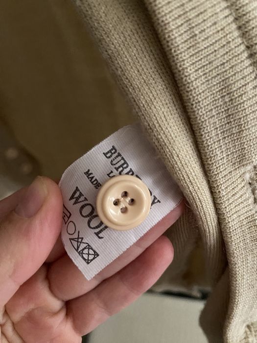Burberry sweter nude kardigan M L 38 40 beżowy