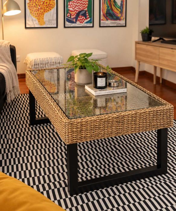Mesa IKEA SOLLERÖN Tampo em Vidro Temperado