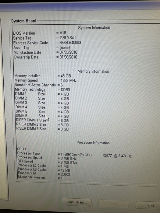 komputer Dell T5500 2x Xeon 5677 3,47 GHz 48GB RAM 8 core