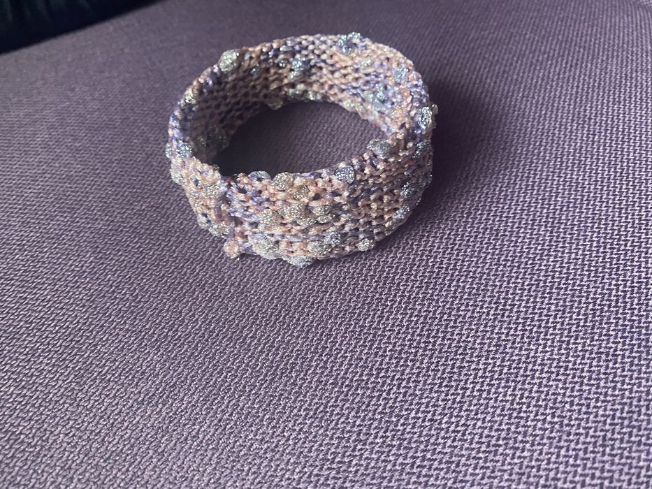 Bransoletka dziergana ręcznie robiona