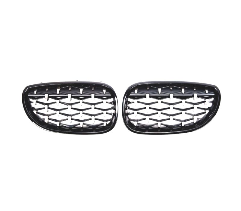 GRELHAS FRONTAIS BMW E60 E61 03-10 DIAMANTE PRETO BLACK DIAMOND