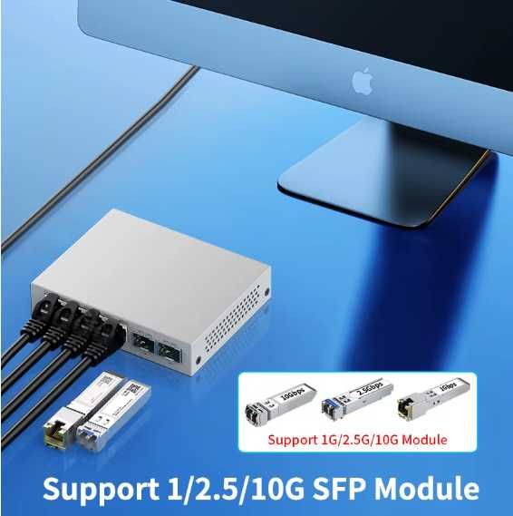Horaco 2.5gbe switch gerenciado + 2x 10Gbe SFP