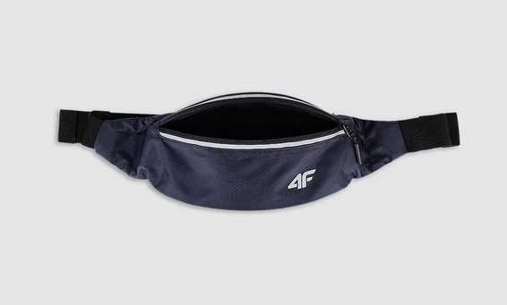 4F Saszetka na pas uniseks  Nerka 4F Granatowa odblask, dwie kieszenie