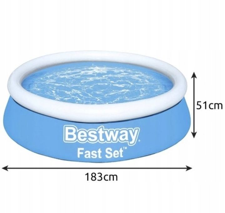 Basen rozporowy bestway 183x51 cm dmuchany ogrodowy 940l
