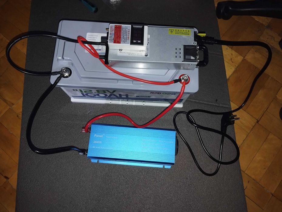 Акум Lifepo4 Redodo 100Ah 12V + інвертор Foval 2600W + зарядне 60A