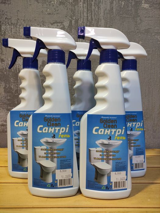 Сантри 0.5лх5шт с распылителем Моющее средство для Сантехники и Уборки