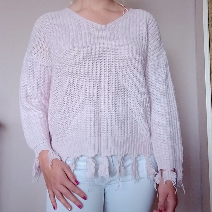 Sprzedam sweterek, pudrowy róż