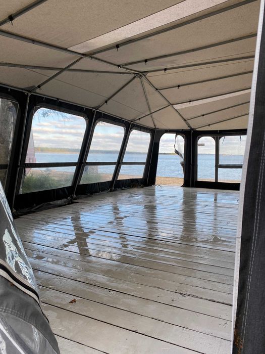 Podłoga drewniana na modułach, 3,5m x 8m