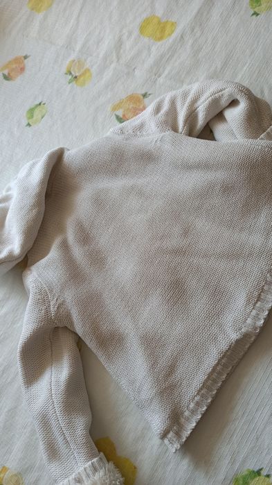 Biała misiowa bluza z kapturem