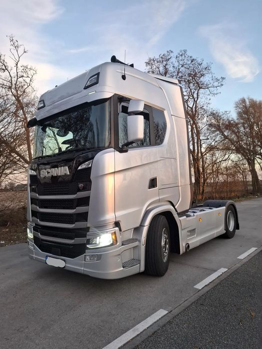Scania S 450  266+podatek LED ACC klima navi dwa zbiorniki spoilery lodówka