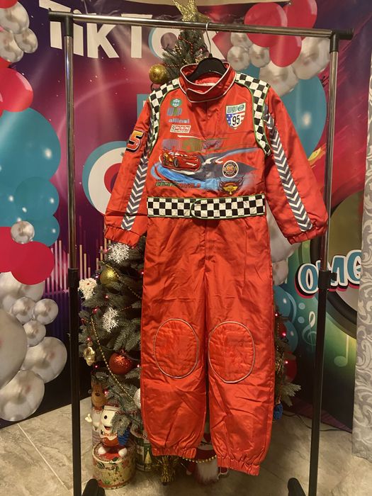Новогодний костюм тачки гонщик Маквин карнавальный