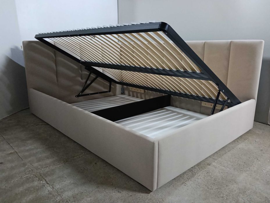 PROMOCJA ŁóżkoTapicerowane Młodzieżowe Narożne StelażMetalowyPojemnik