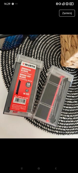 Nożyki tapicerskie Wurth