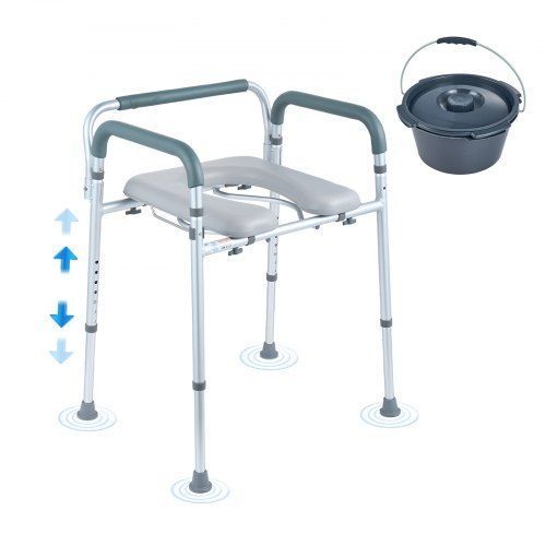 Krzesło toaletowe VEVOR Z regulacją wysokości I wyściełanym
