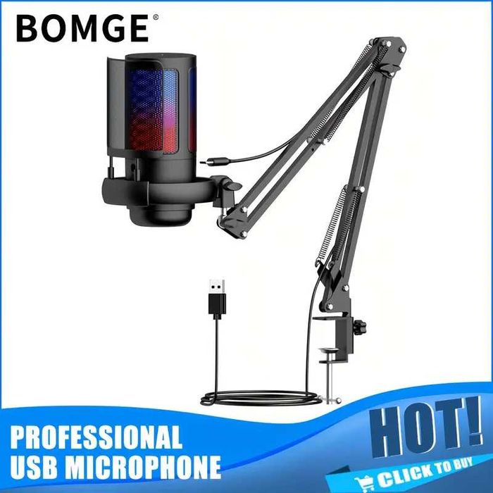 Мікрофон BOMGE з RGB підсвічуванням