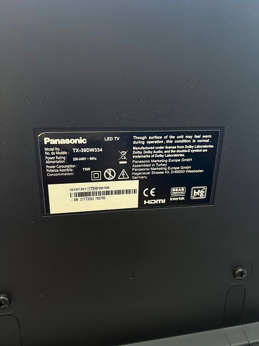 Телевізор Panasonic TX 39dw334
