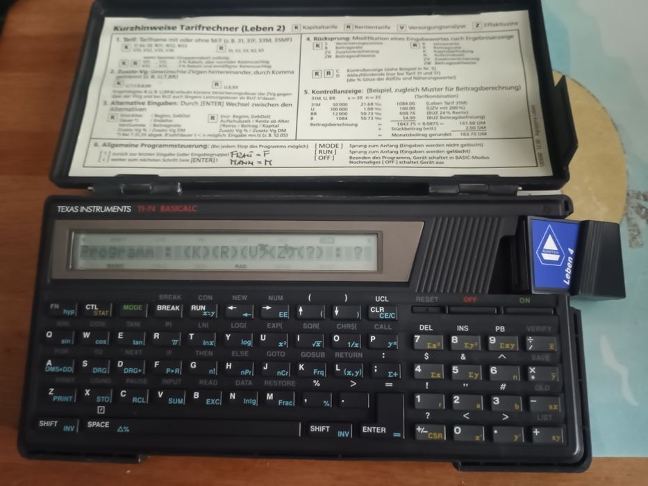 Programowalny kalkulator  Komputer HANDHELD TEXAS INSTRUMENTS TI-74