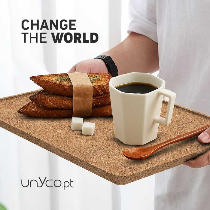 Tabuleiro de Cortiça Reciclada Cork Unyco