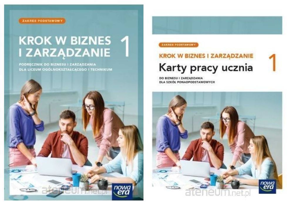 (NOWA) Krok w biznes i zarządzanie 1 Karty Pracy + Podręcznik Nowa Era