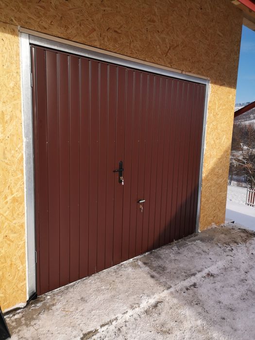 Brama uchylna z drzwiami 3000x2100 antracyt brąz czarna uchył