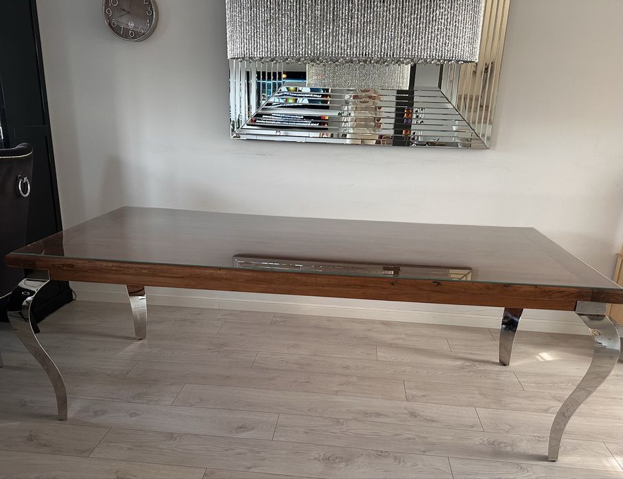 Stół do jadalni drewniany szkło