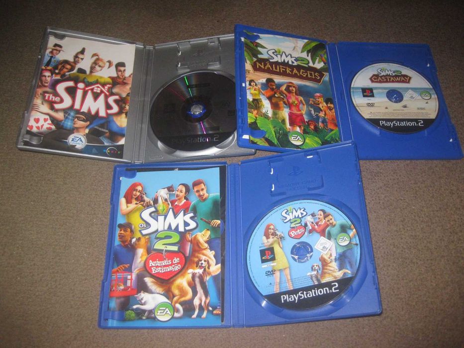 3 Jogos para a Playstation 2 da Saga "The Sims" Completos!
