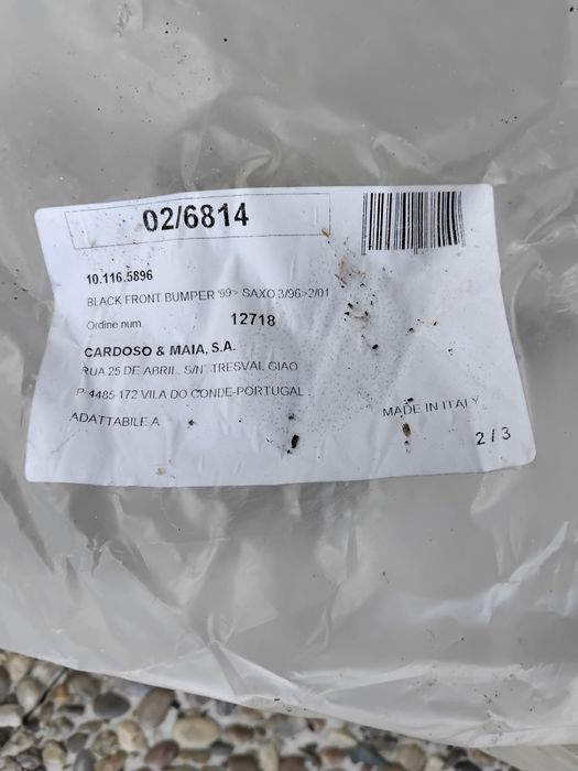 Para-choques frete citroen saxo 96 novo