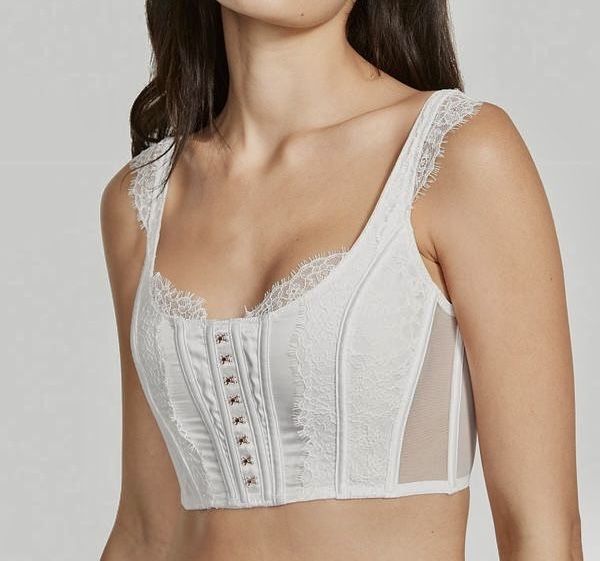 Вінтажний корсет - бюстьє  Victoria’s Secret, мереживо, ivory . може бути як бюзгальтер, а так само і під джинси
