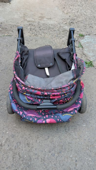 Прогулянкова коляска Ninos Mini 2 (Pink Dino) / Легка дитяча коляска