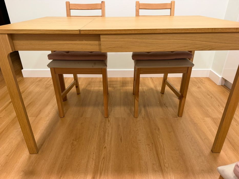 Mesa extensível + 4 cadeiras de carvalho - TONSTAD IKEA