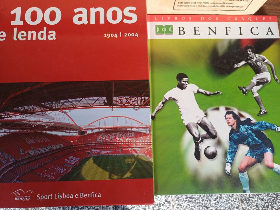 100 anos do benfica  e livros dos  craques l
