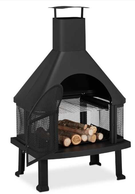 Kominek zewnętrzny z grillem na taras do ogrodu balkon grill