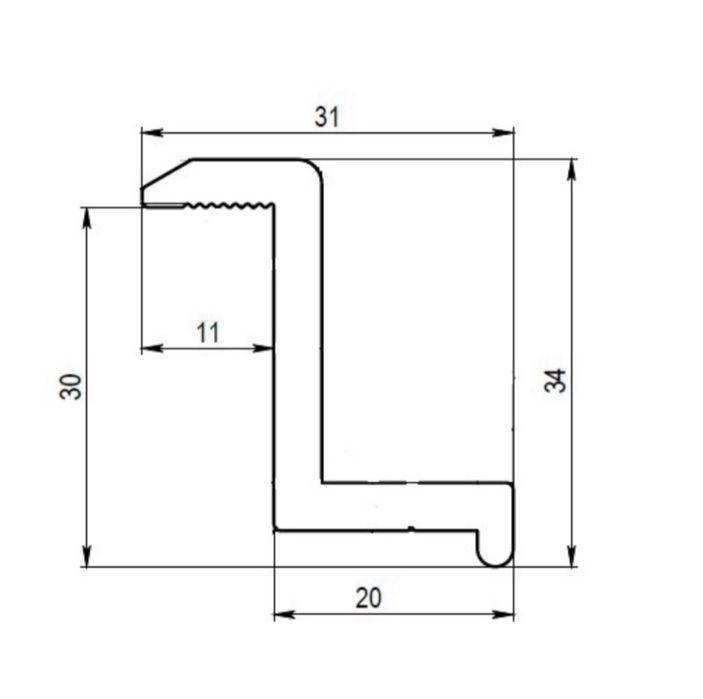 Комплект бокового кріплення сонячних панелей 30мм, 35мм