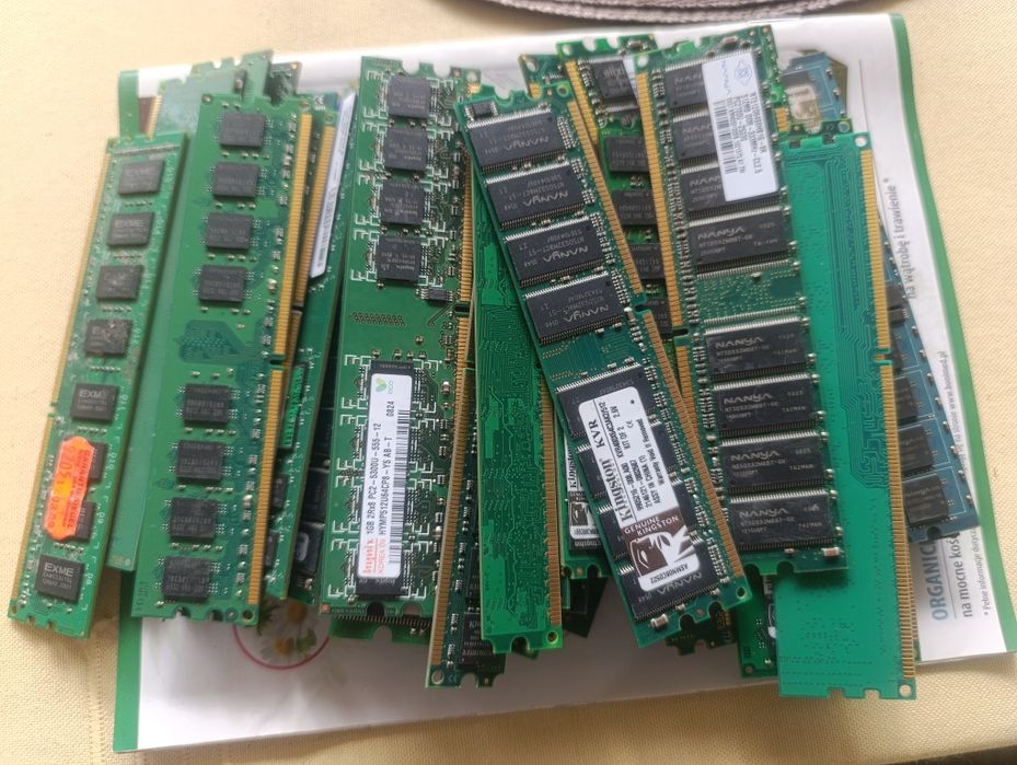 Złom elektroniczny pamięć RAM na odzysk Au