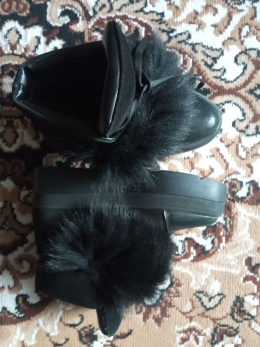 Тёплые ботинки из натуральной кожи