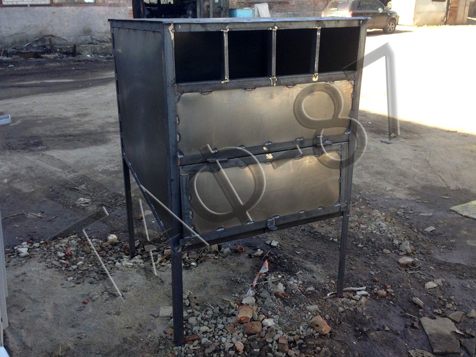 Контейнер для збирання скла, сміттєвий бак для скла 0,86 м³