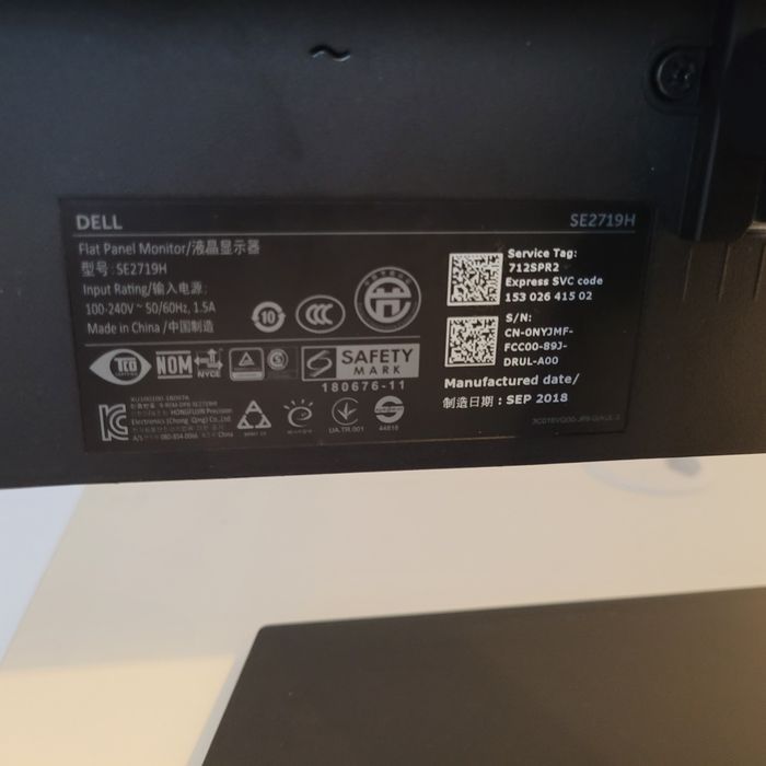 Monitor Dell SE2719H czarny